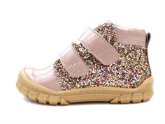 Angulus shoes rose/multi glitter with velcro